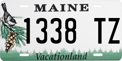 ME license plate 1338TZ