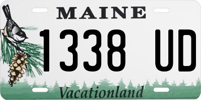 ME license plate 1338UD