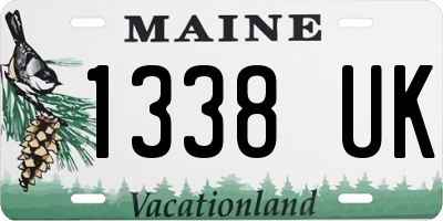 ME license plate 1338UK