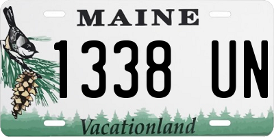 ME license plate 1338UN