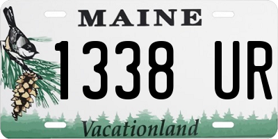ME license plate 1338UR