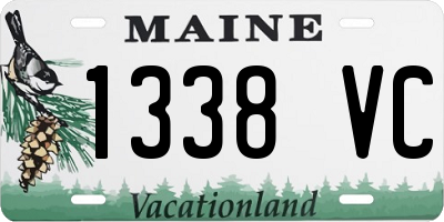 ME license plate 1338VC