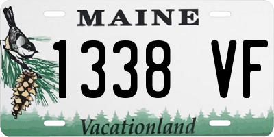 ME license plate 1338VF