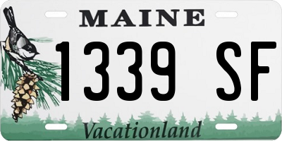 ME license plate 1339SF