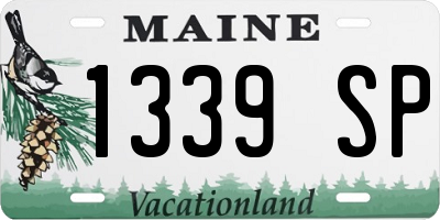 ME license plate 1339SP