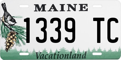 ME license plate 1339TC