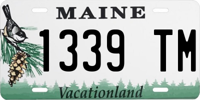 ME license plate 1339TM