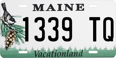 ME license plate 1339TQ