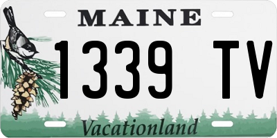 ME license plate 1339TV