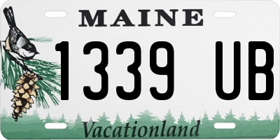 ME license plate 1339UB