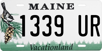 ME license plate 1339UR
