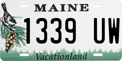 ME license plate 1339UW