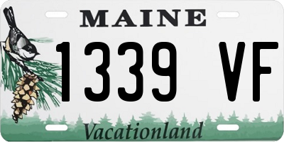 ME license plate 1339VF