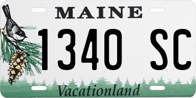 ME license plate 1340SC
