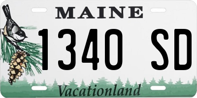 ME license plate 1340SD