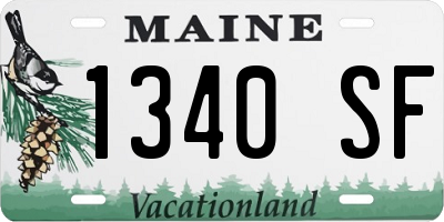 ME license plate 1340SF