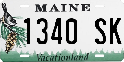 ME license plate 1340SK