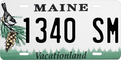 ME license plate 1340SM