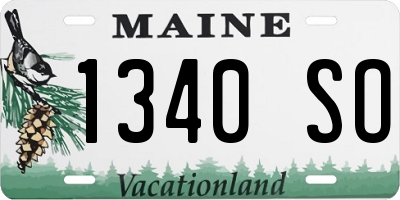 ME license plate 1340SO