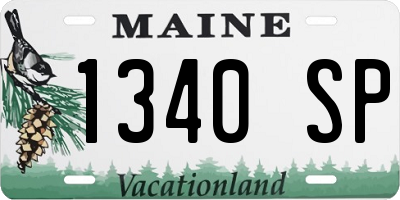 ME license plate 1340SP