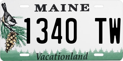 ME license plate 1340TW