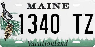 ME license plate 1340TZ