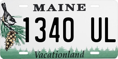 ME license plate 1340UL