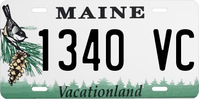 ME license plate 1340VC