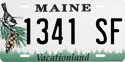 ME license plate 1341SF