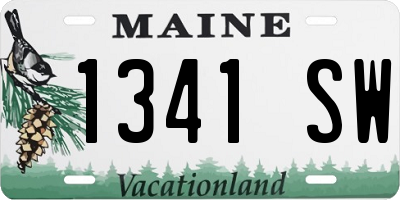 ME license plate 1341SW