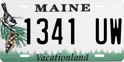 ME license plate 1341UW