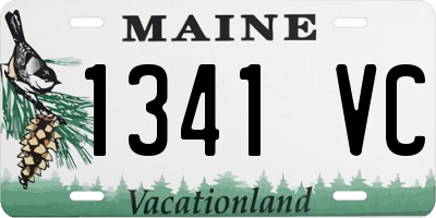 ME license plate 1341VC