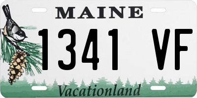 ME license plate 1341VF