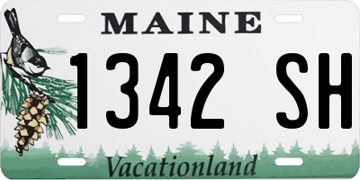 ME license plate 1342SH