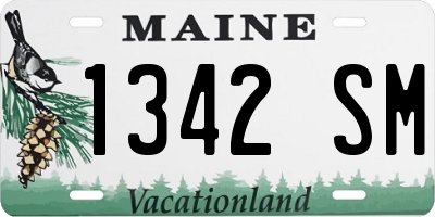 ME license plate 1342SM