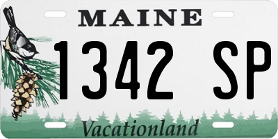 ME license plate 1342SP