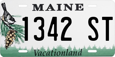 ME license plate 1342ST