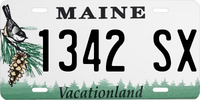 ME license plate 1342SX