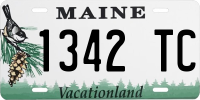 ME license plate 1342TC