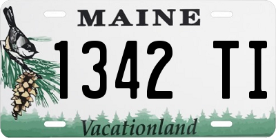 ME license plate 1342TI