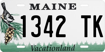 ME license plate 1342TK