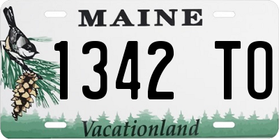 ME license plate 1342TO