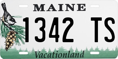 ME license plate 1342TS