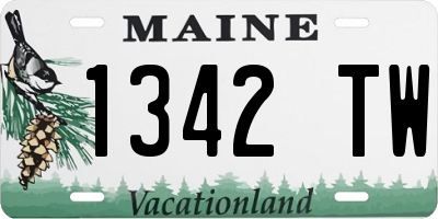 ME license plate 1342TW