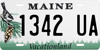 ME license plate 1342UA