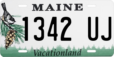 ME license plate 1342UJ