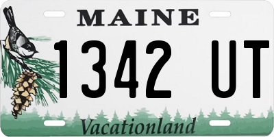 ME license plate 1342UT