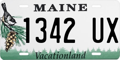 ME license plate 1342UX