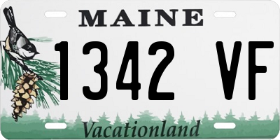 ME license plate 1342VF