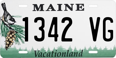 ME license plate 1342VG